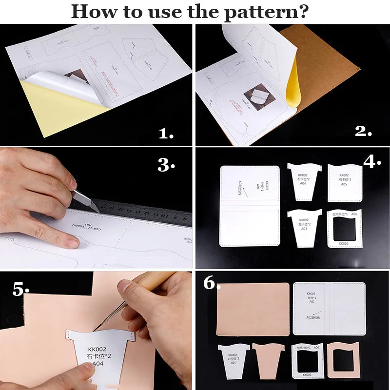 Leather Pattern Leather Keychain Pattern Keyring with Belt Loop Leather Craft Pattern Leather Templates
