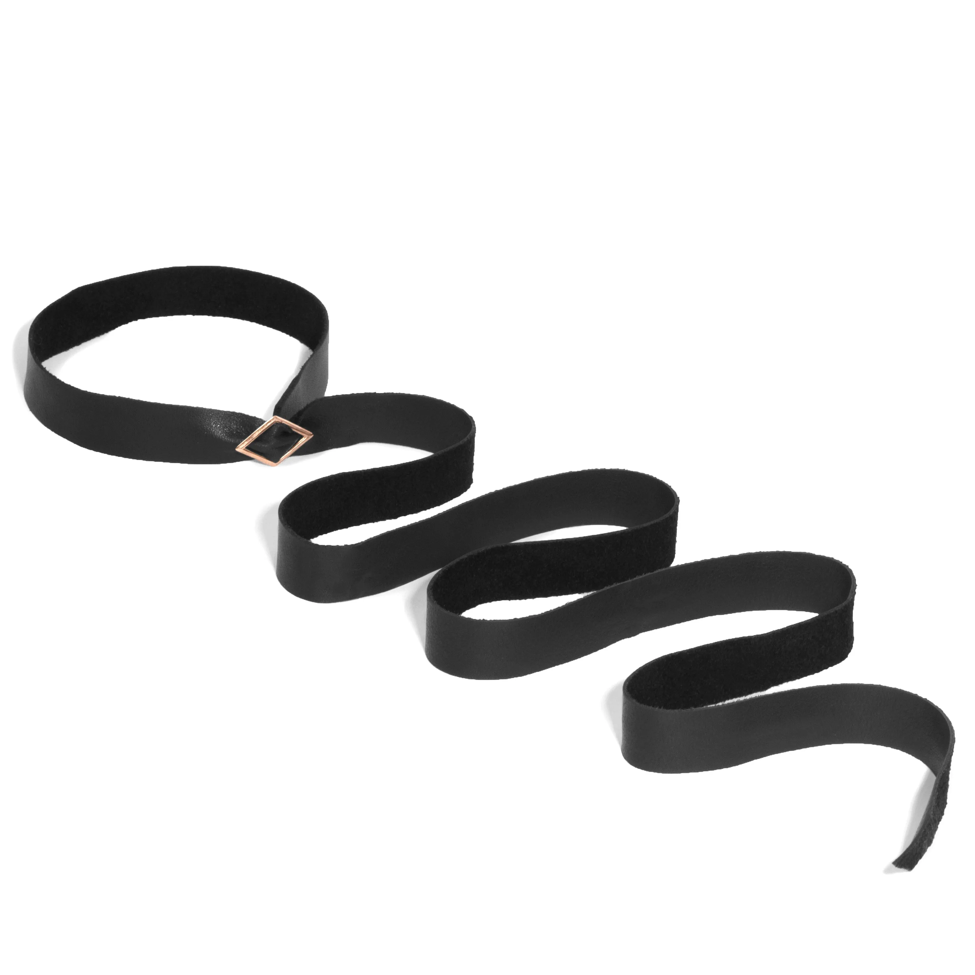 Leather Tie Triangle Toggle Choker