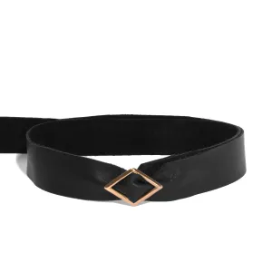 Leather Tie Triangle Toggle Choker