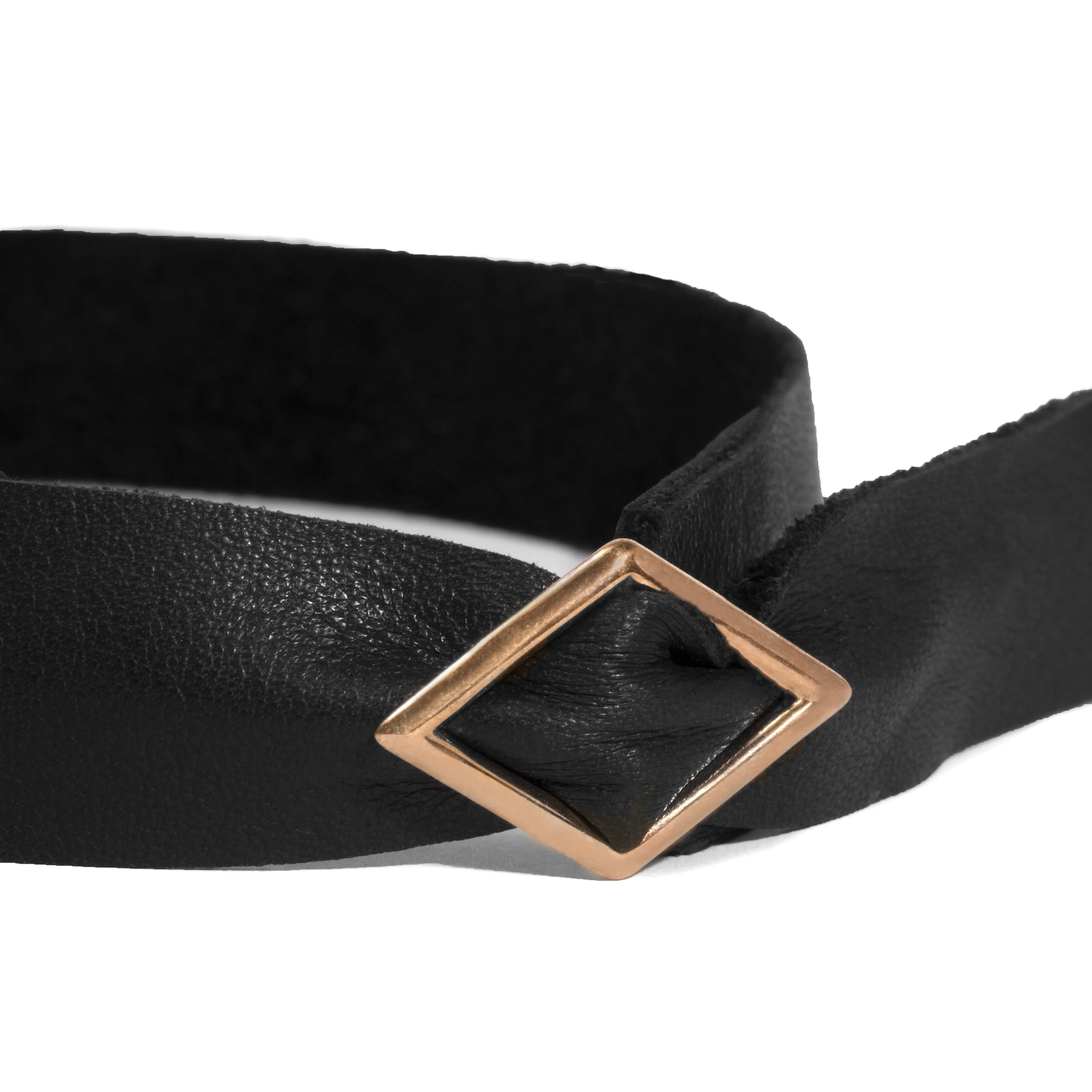 Leather Tie Triangle Toggle Choker