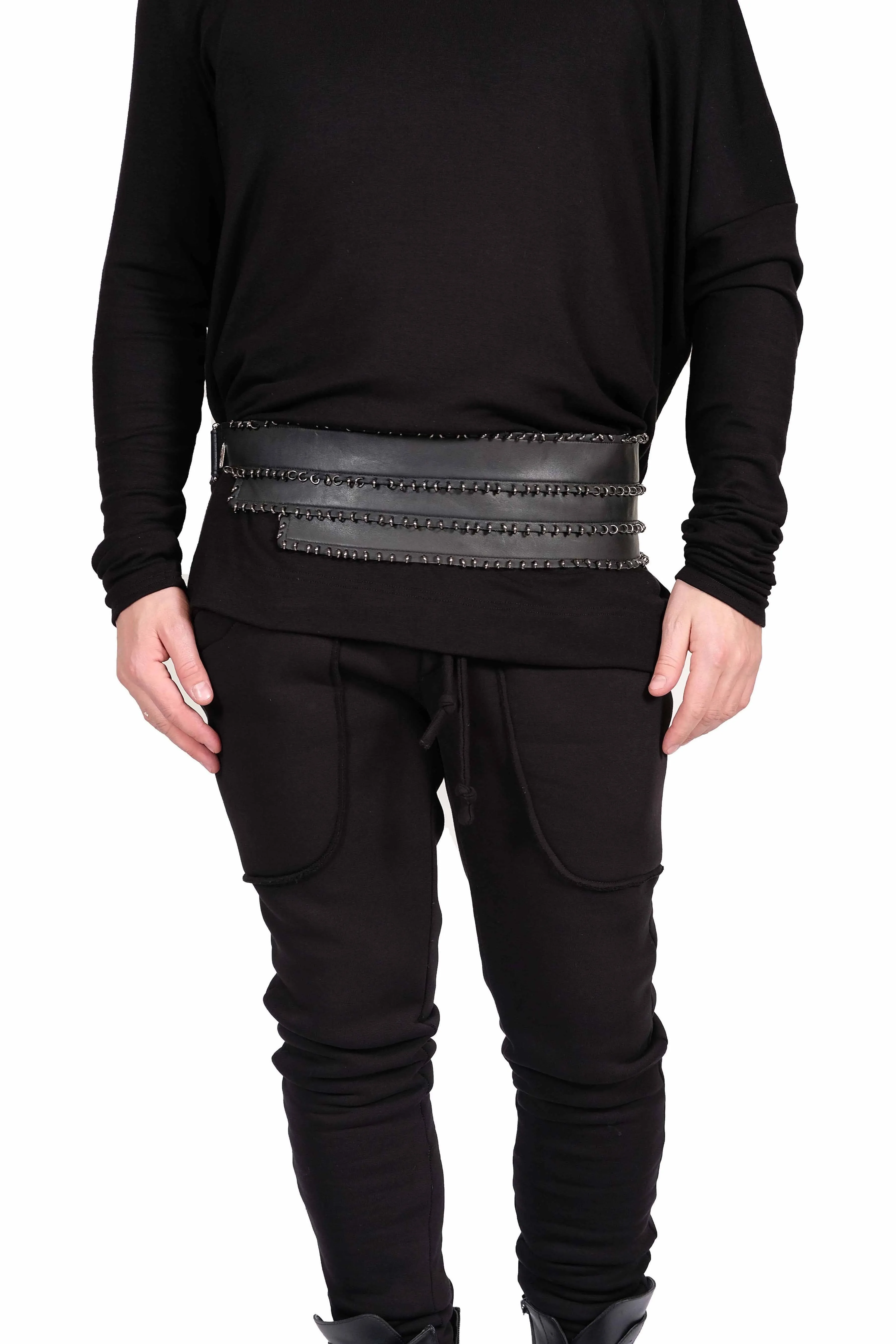 Leather Tuxedo Belt