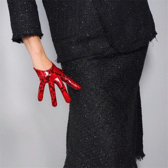 Leather Ultrashort Gloves / Emulation Leather Wild alternative Fashion Gloves