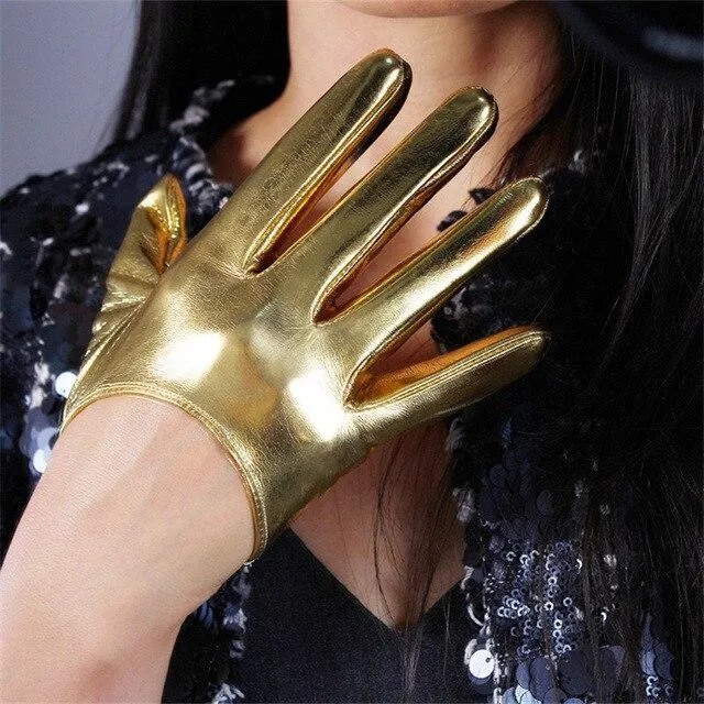 Leather Ultrashort Gloves / Emulation Leather Wild alternative Fashion Gloves