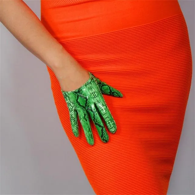 Leather Ultrashort Gloves / Emulation Leather Wild alternative Fashion Gloves
