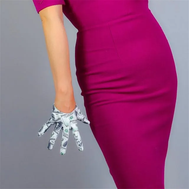 Leather Ultrashort Gloves / Emulation Leather Wild alternative Fashion Gloves