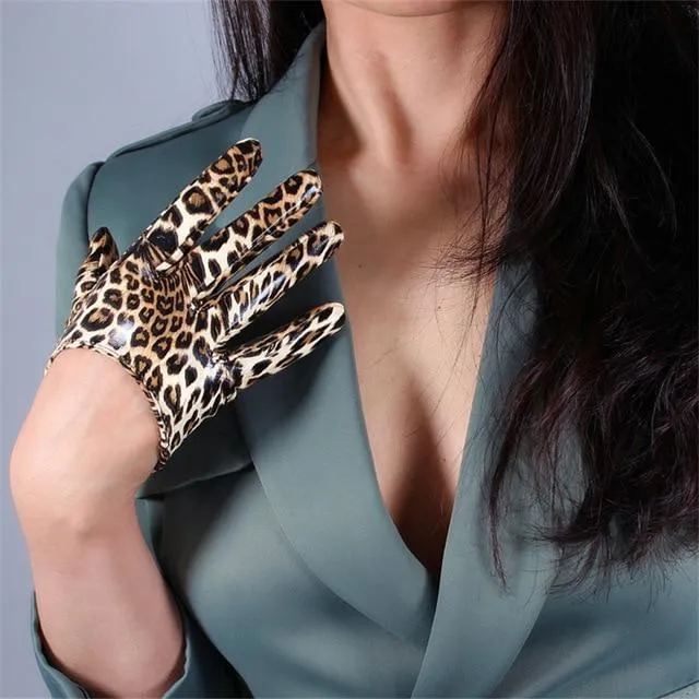 Leather Ultrashort Gloves / Emulation Leather Wild alternative Fashion Gloves