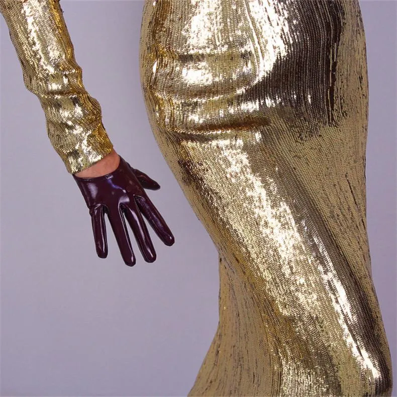 Leather Ultrashort Gloves / Emulation Leather Wild alternative Fashion Gloves