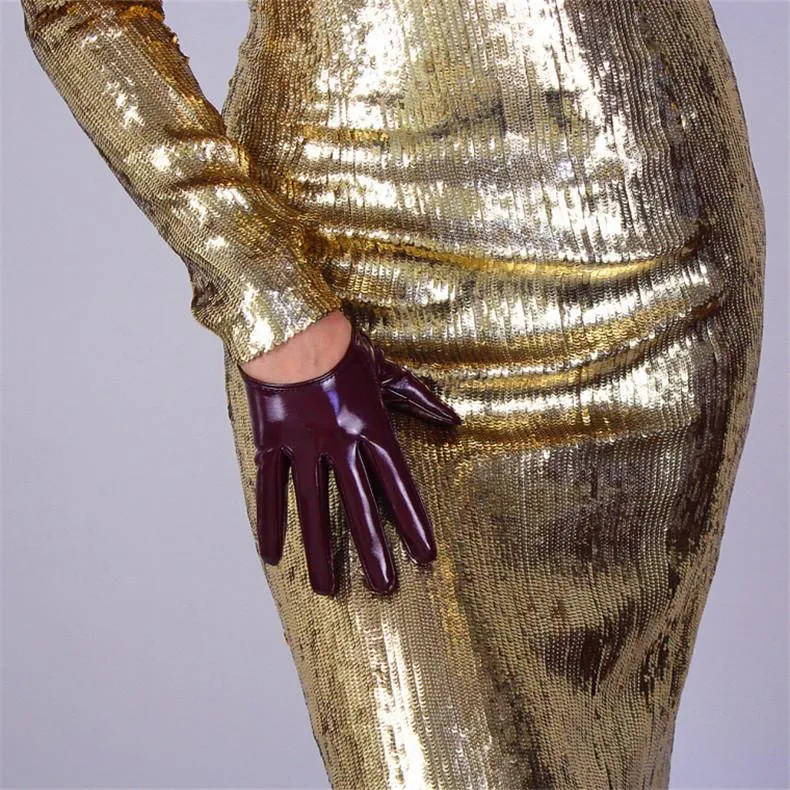 Leather Ultrashort Gloves / Emulation Leather Wild alternative Fashion Gloves