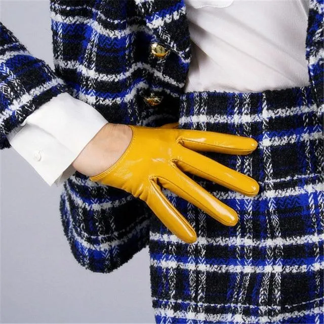 Leather Ultrashort Gloves / Emulation Leather Wild alternative Fashion Gloves