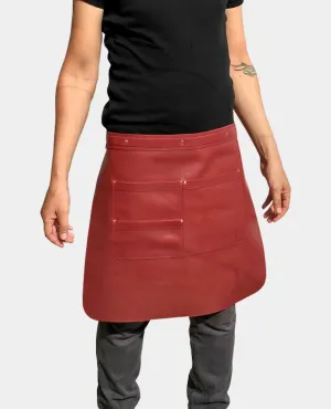 Leather Waist Apron With Adjustable Waist Belt