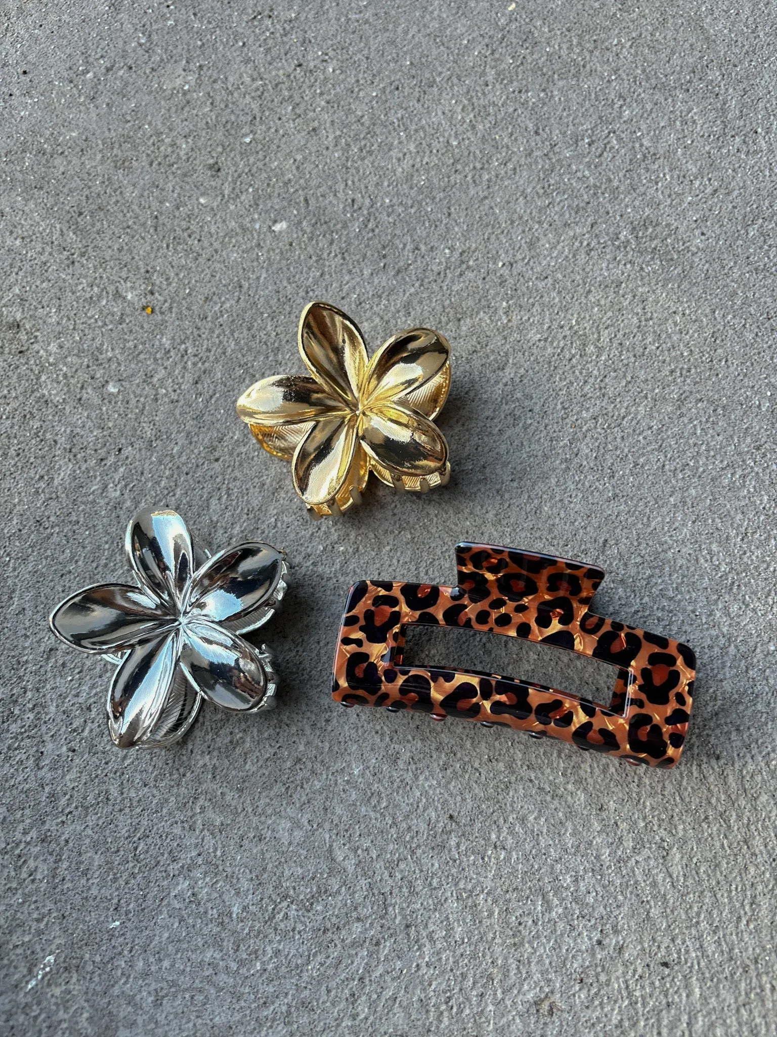 Leopard Rectangular Claw Clip