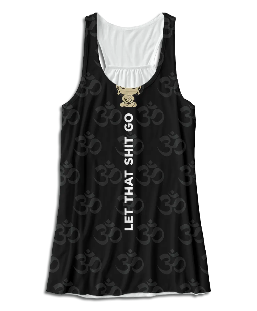 Let That Shit Go Buddha Racerback Tank Top