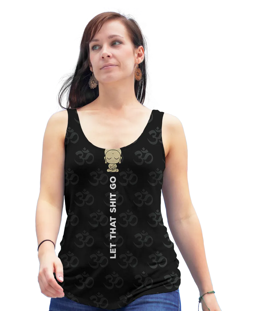 Let That Shit Go Buddha Racerback Tank Top