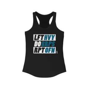 Lift Heavy Do Burpees Repeat Often - Womens Racerback Tank Tops