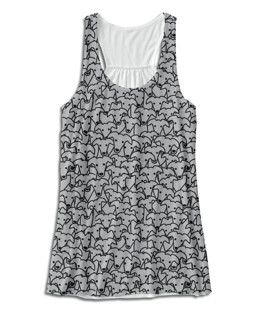 Lots & Lots Of Greyhounds Racerback Tank Top