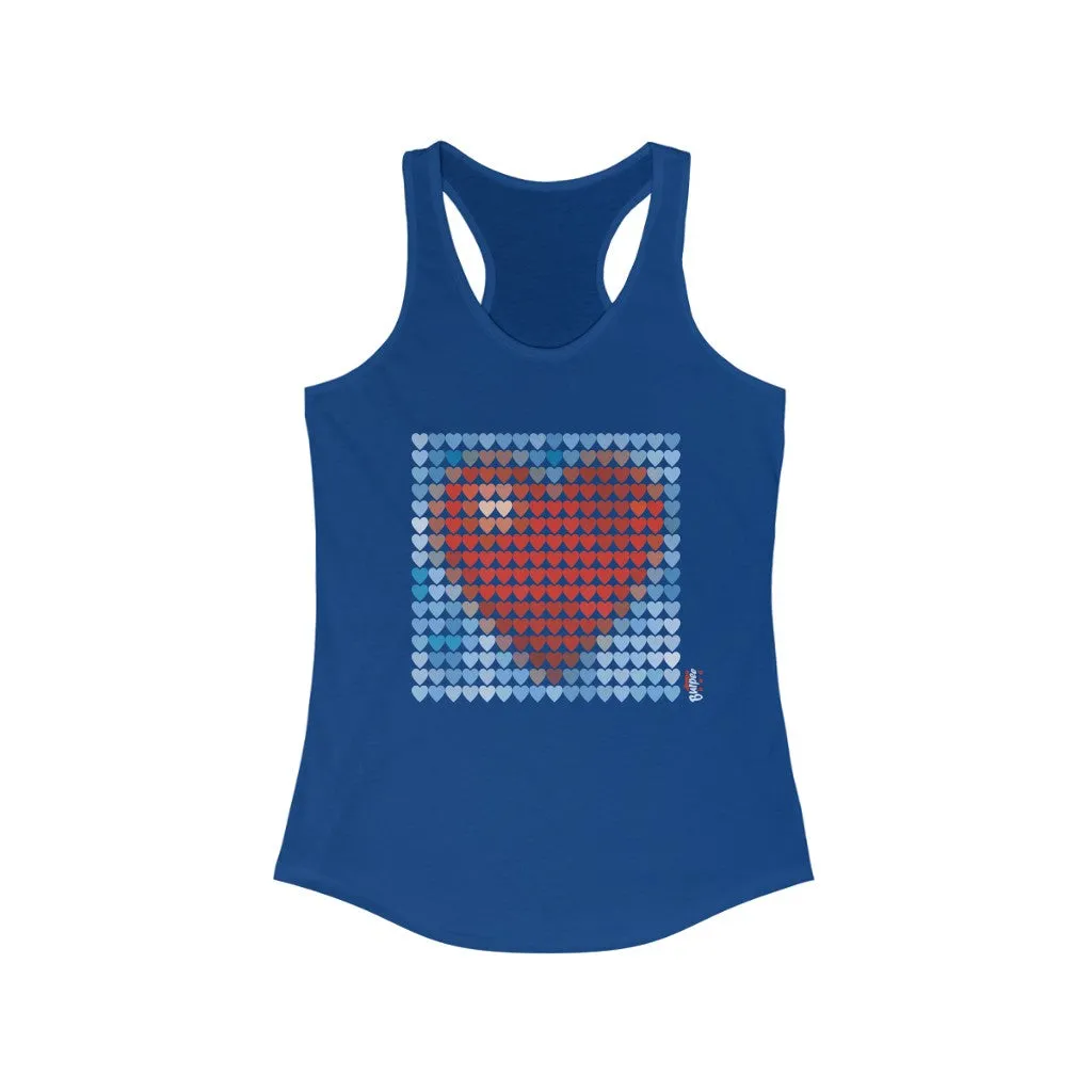 Love From a Distance - Womens Racerback Tank Tops