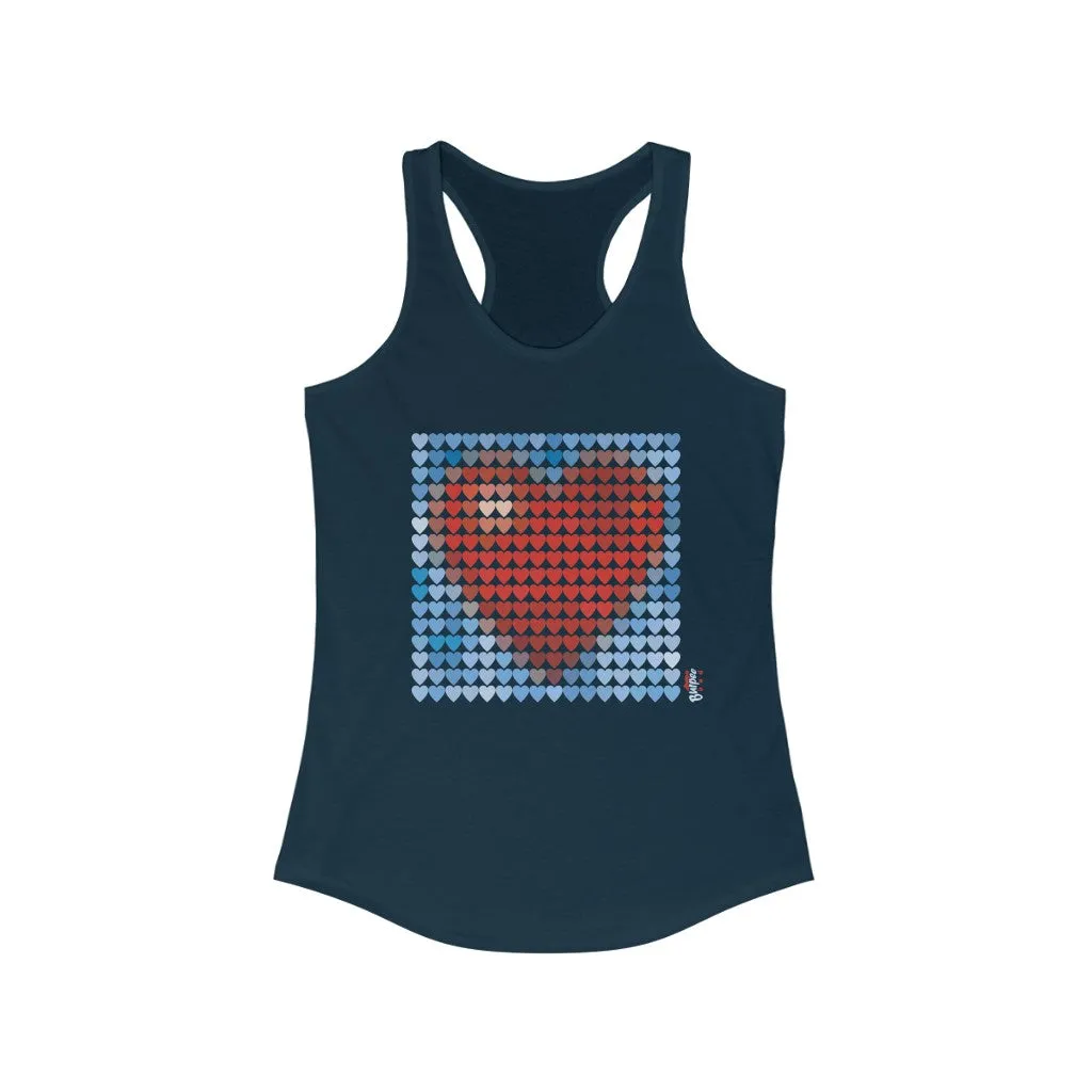 Love From a Distance - Womens Racerback Tank Tops