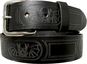 M113  1 1/2" Bat Skull Belt