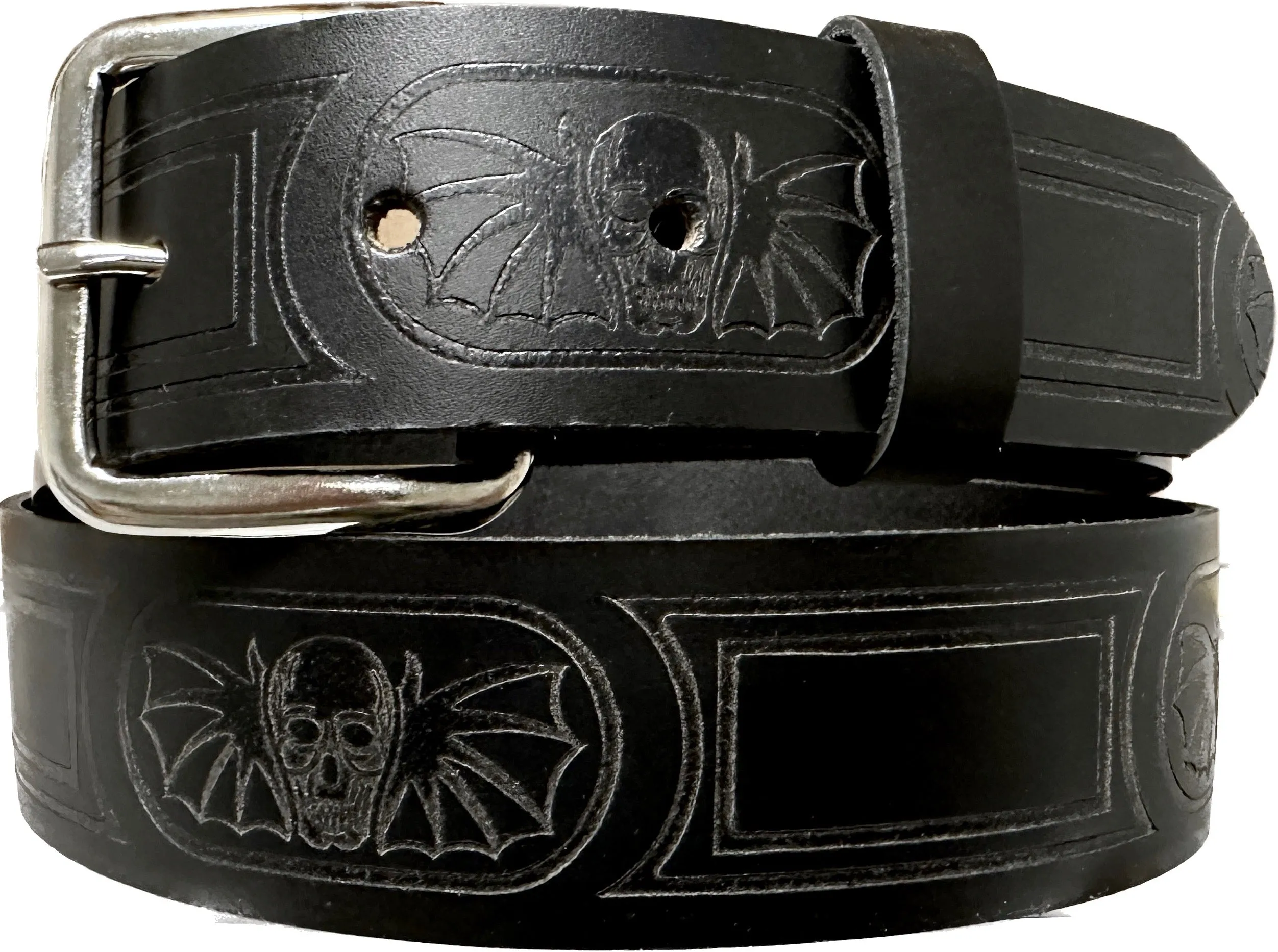 M113  1 1/2" Bat Skull Belt