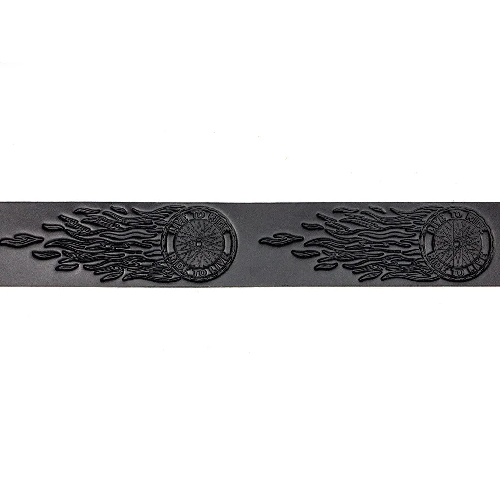 M250  1 1/2" Belt- Flaming Wheel