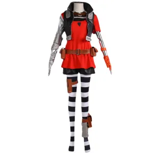 Mad Moxxi Halloween Outfit Suit Attire Hat Belt Set Red Cosplay Costume