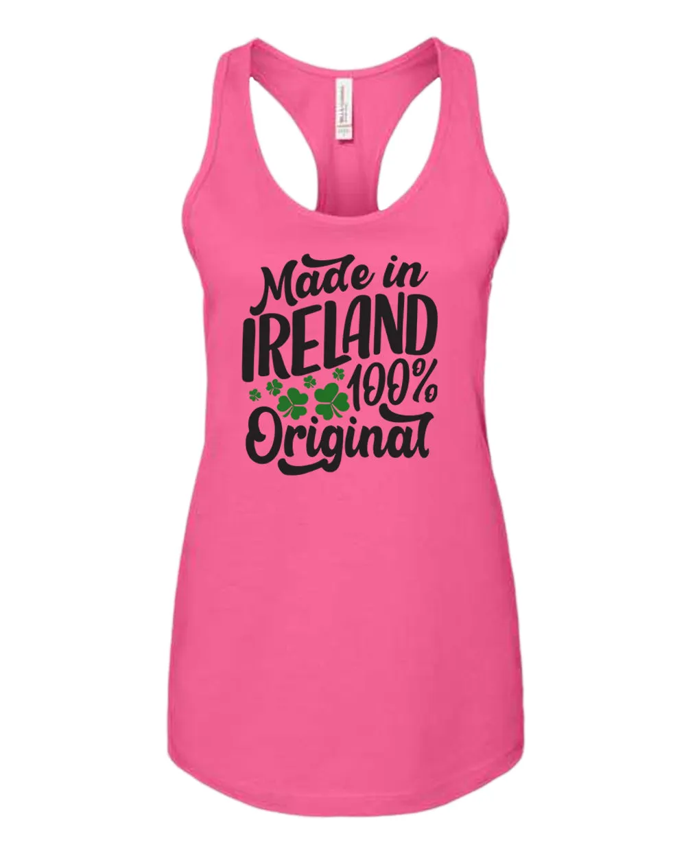 Made in Ireland 100% original tank top women racerback st patrick's day tank top