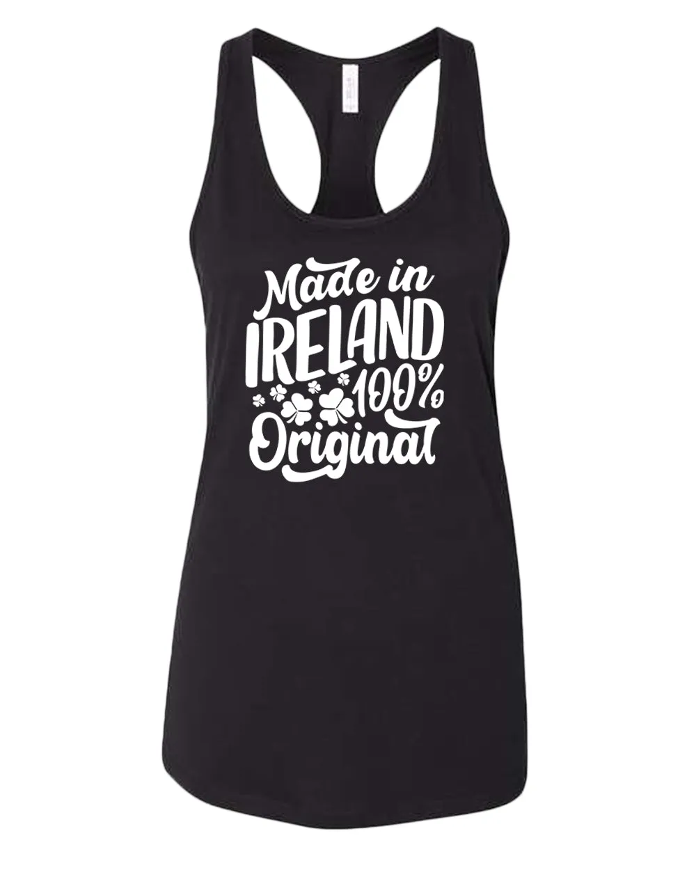 Made in Ireland 100% original tank top women racerback st patrick's day tank top