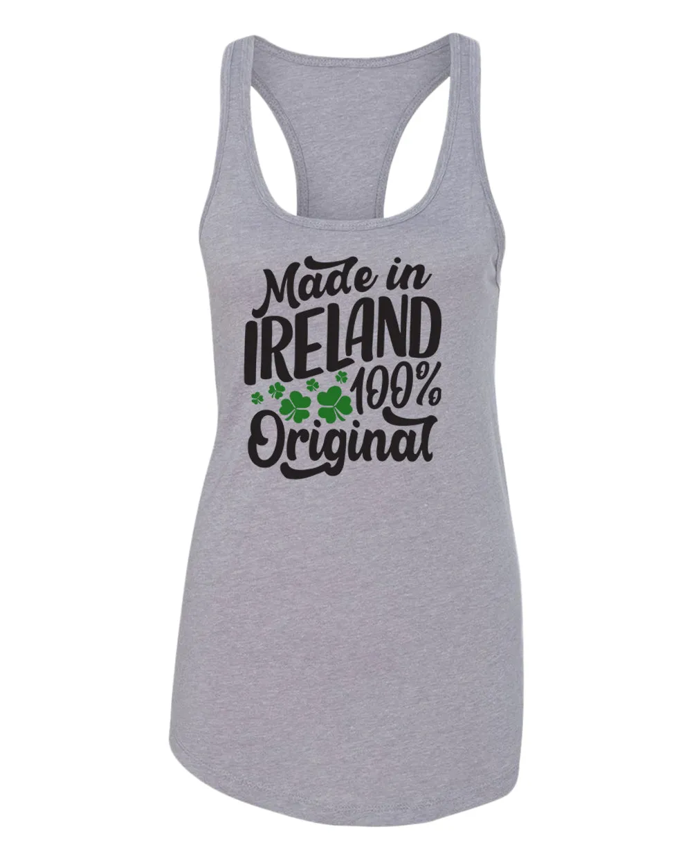 Made in Ireland 100% original tank top women racerback st patrick's day tank top