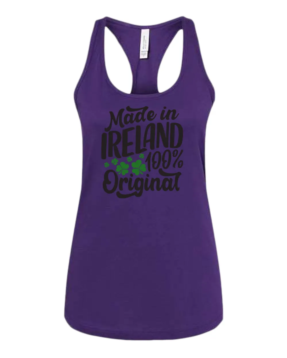 Made in Ireland 100% original tank top women racerback st patrick's day tank top