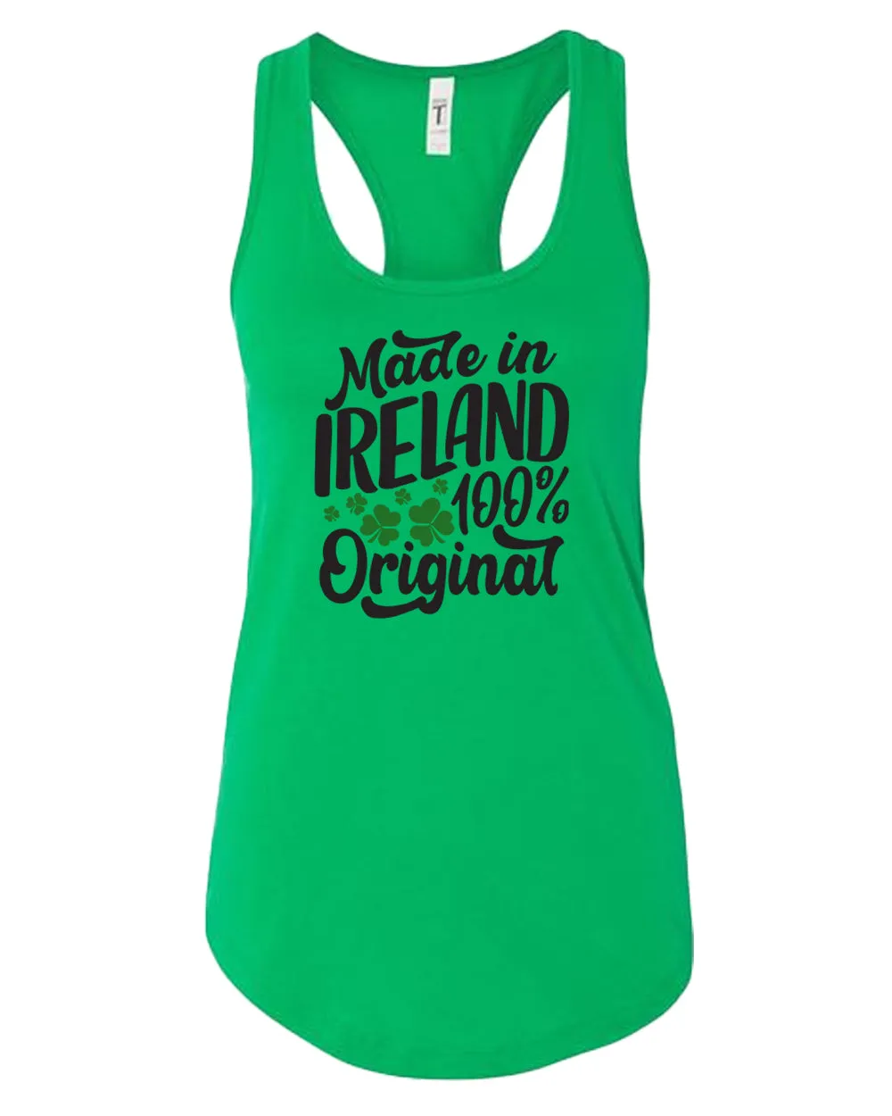 Made in Ireland 100% original tank top women racerback st patrick's day tank top