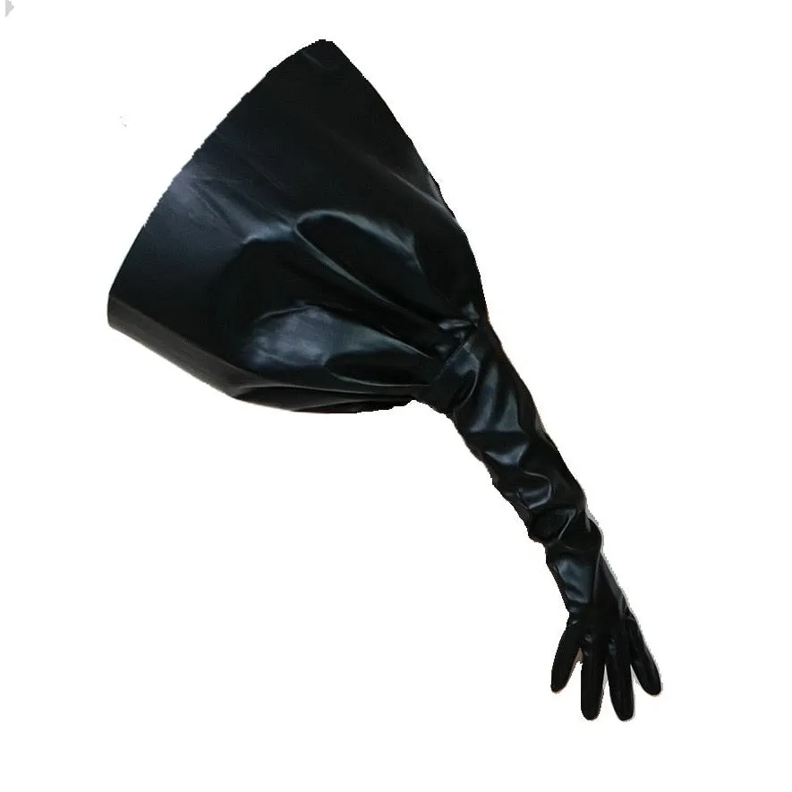 Maelle Exaggerated Sleeve Faux Leather Gloves - 4 Colors