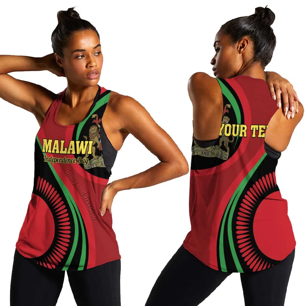 Malawi Independence Day Women Racerback Tank Unity and Freedom LT01