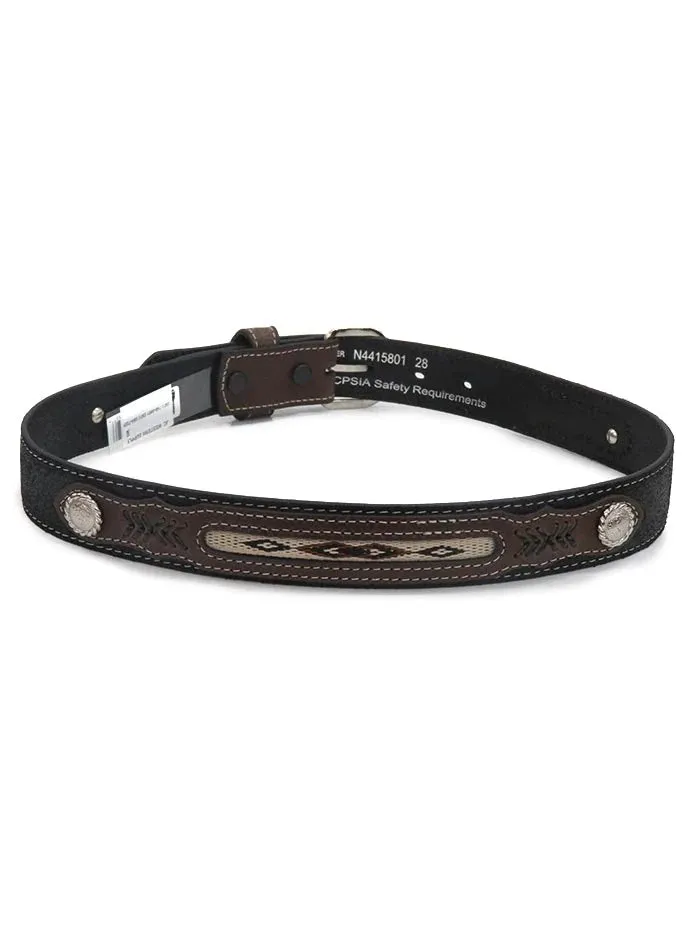 M&F Western Nocona Kids Conchos and Fabric Southwestern Belt