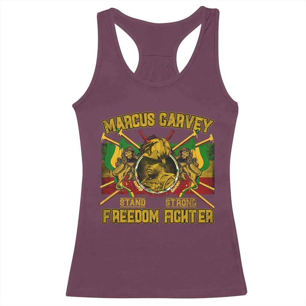 Marcus Garvey Racerback Tank Top Stand Strong Freedom Fighter Black History TS11