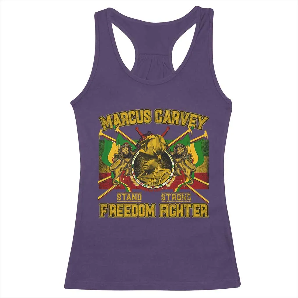 Marcus Garvey Racerback Tank Top Stand Strong Freedom Fighter Black History TS11