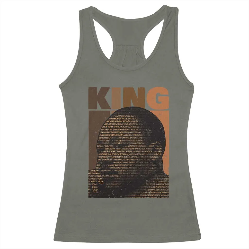 Martin Luther King Racerback Tank Top Melanin African American Black History Month MLK TS10