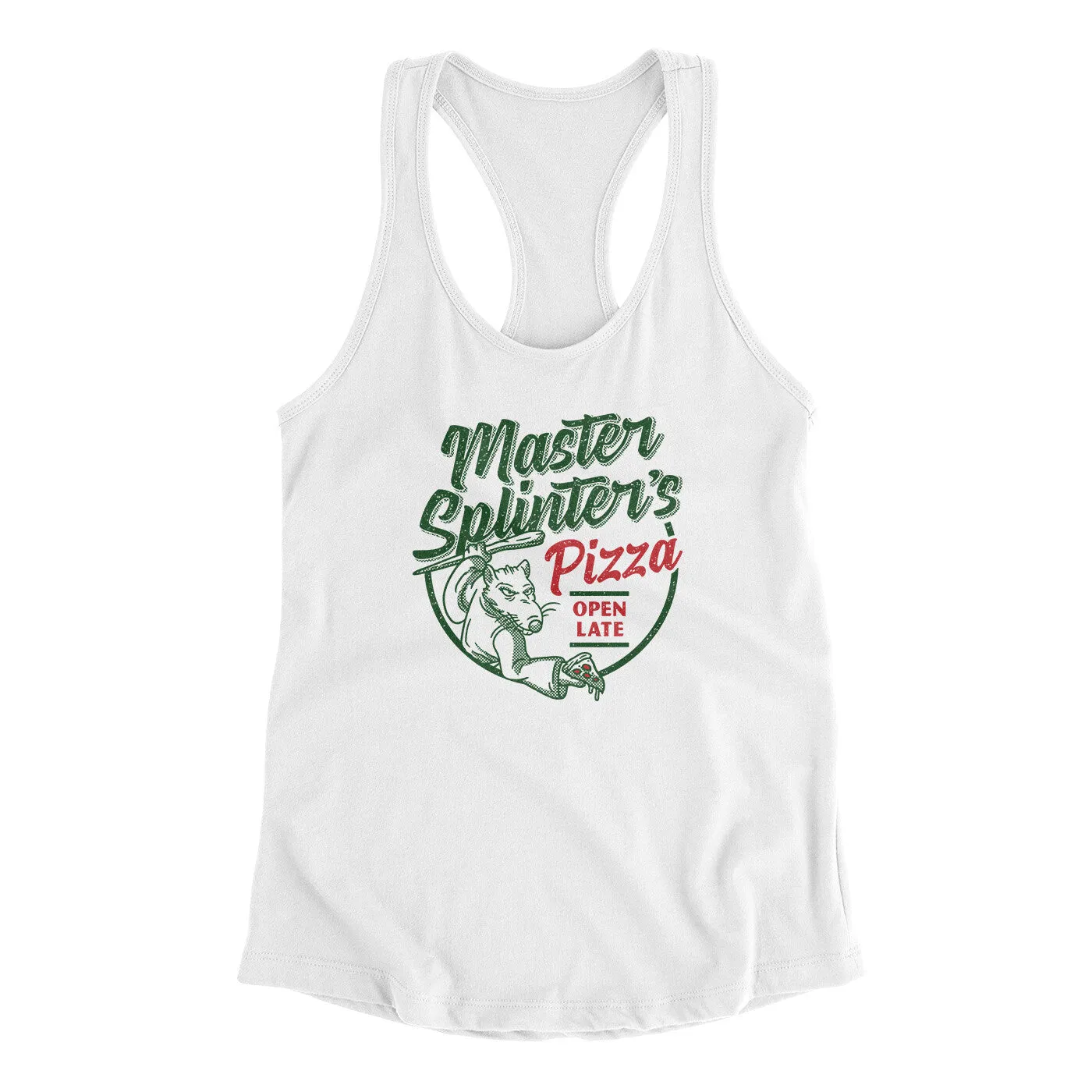 Master Splinters Pizza Women's Racerback Tank