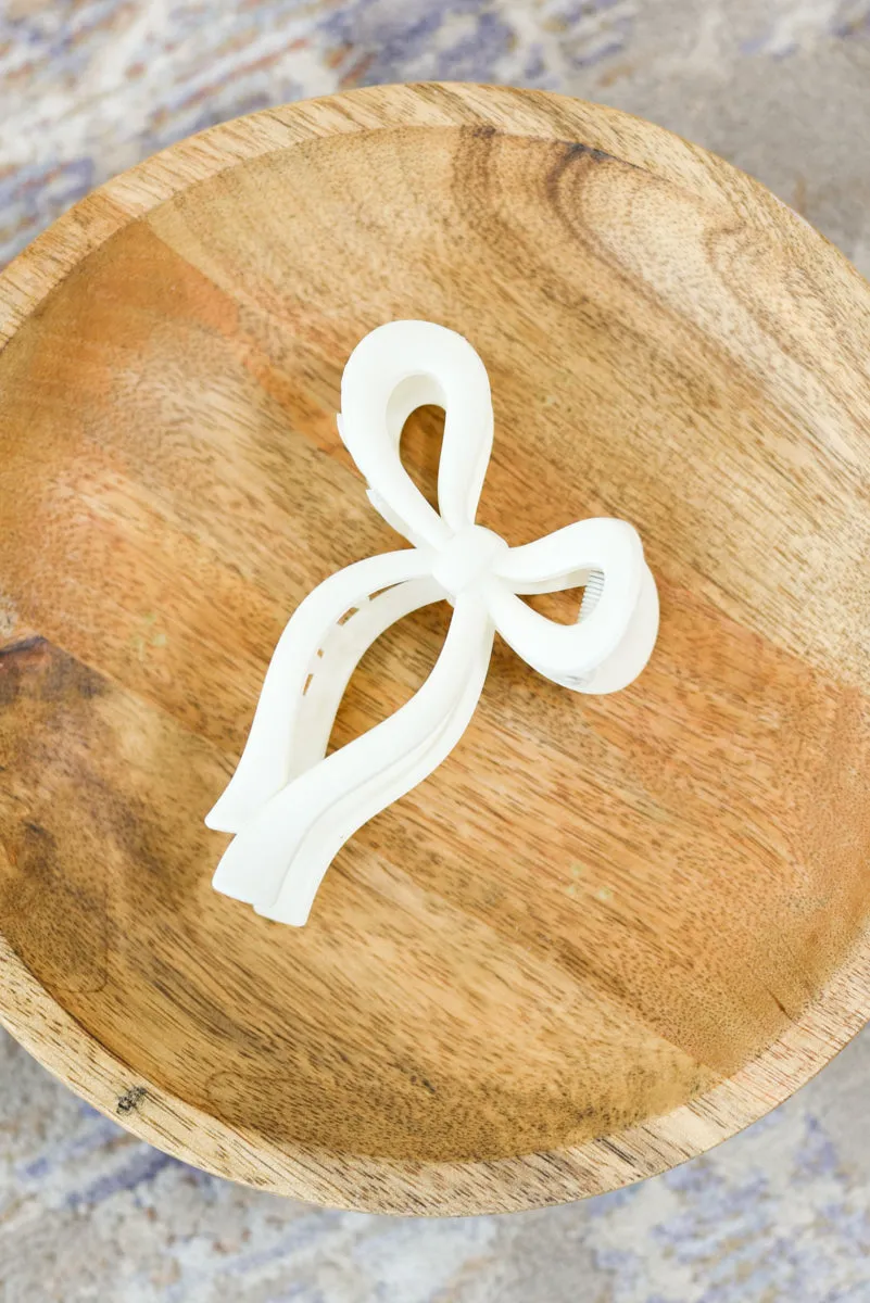 Matte Bow Hair Clips