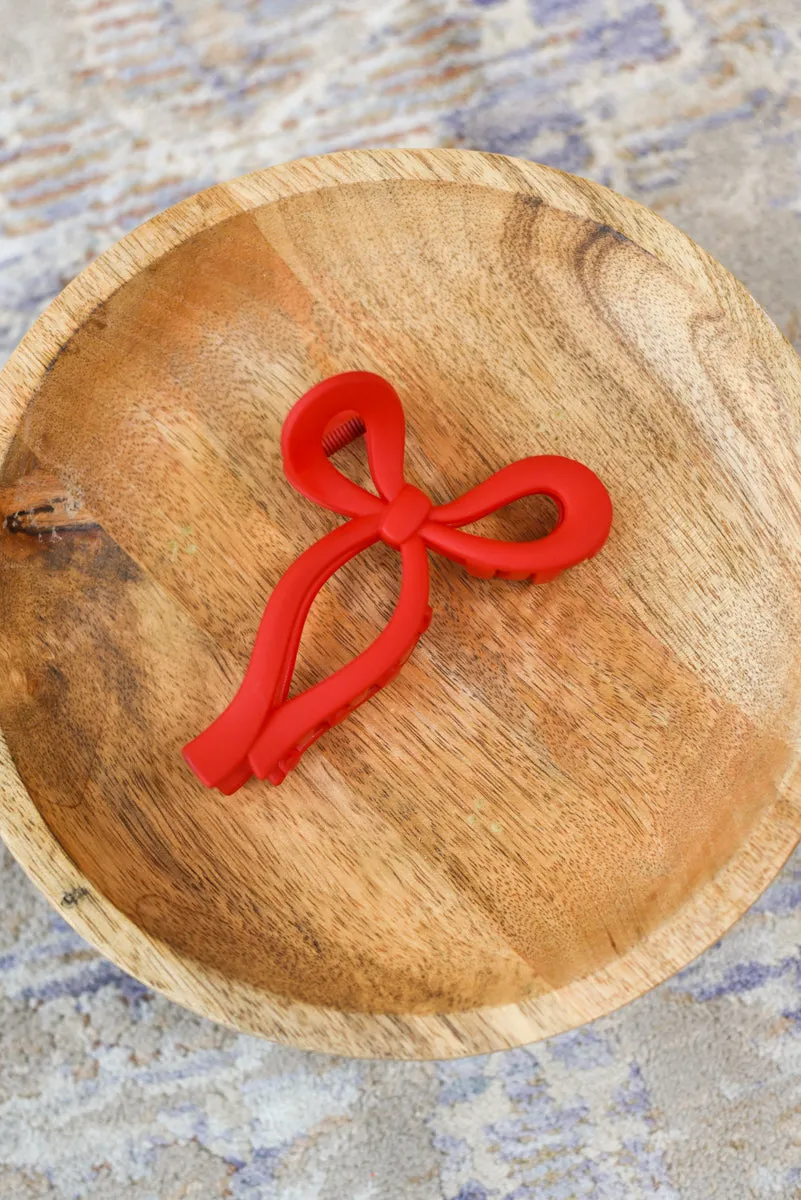 Matte Bow Hair Clips