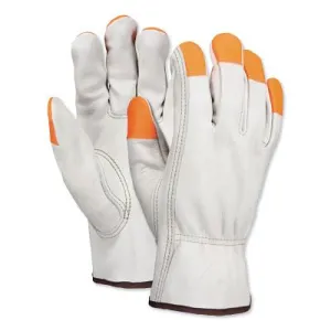 MCR Safety Select Grain Cow Leather Drivers Gloves, Sm, Unlined, Beige, 3213SCHVSP