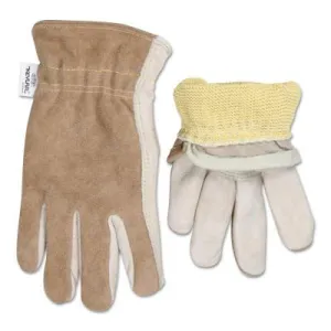MCR Safety Split Leather Back Gloves, Small, 3204KS