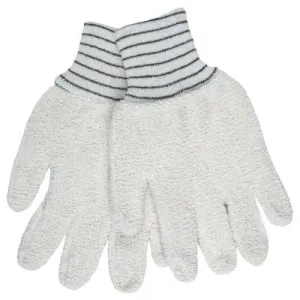 MCR Safety Terrycloth Gloves, Small, Natural, Knit Wrist Cuff, 9402KM