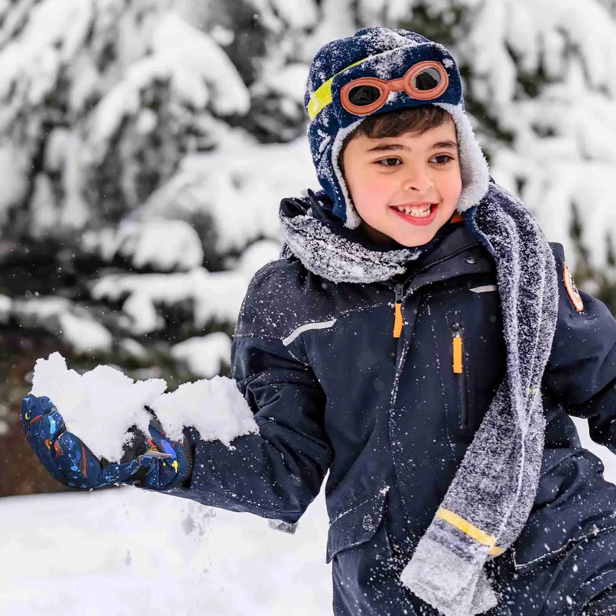 MCTi Kids Ski Gloves - Winter Waterproof Gloves with Knit Cuffs (5-13 Years)