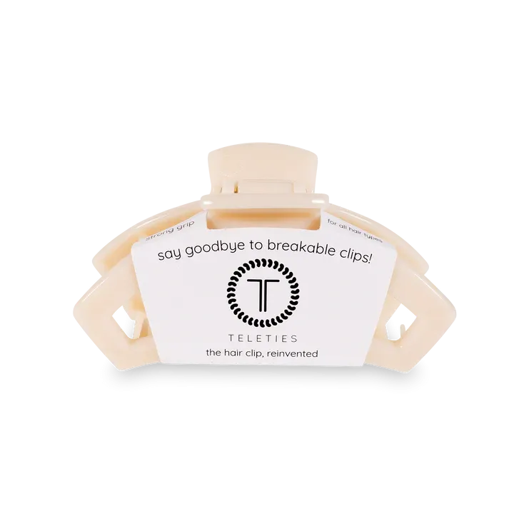 Medium Teleties Open Claw Clip - Almond Beige