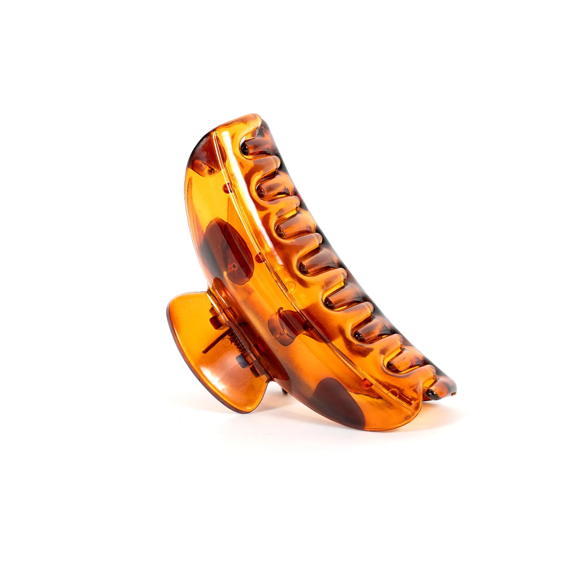 Medium Tortoise Plastic Curvedc Hair Clamp