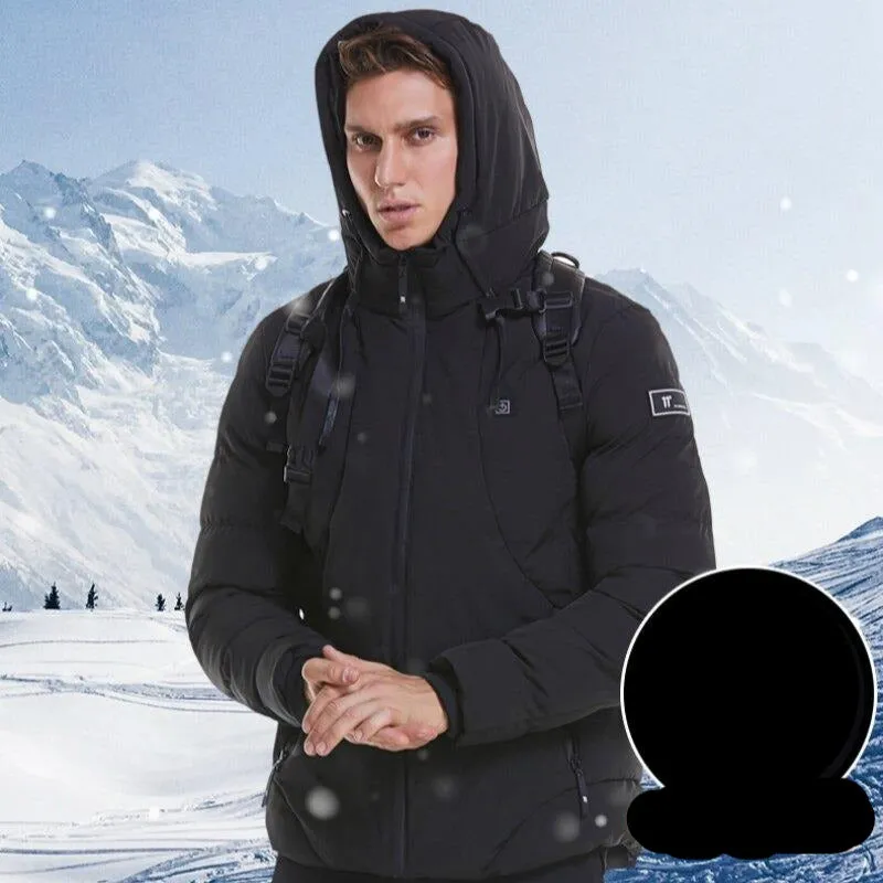 Men Women Electric Heated Jacket USB Thermal Warmed Feather Coat