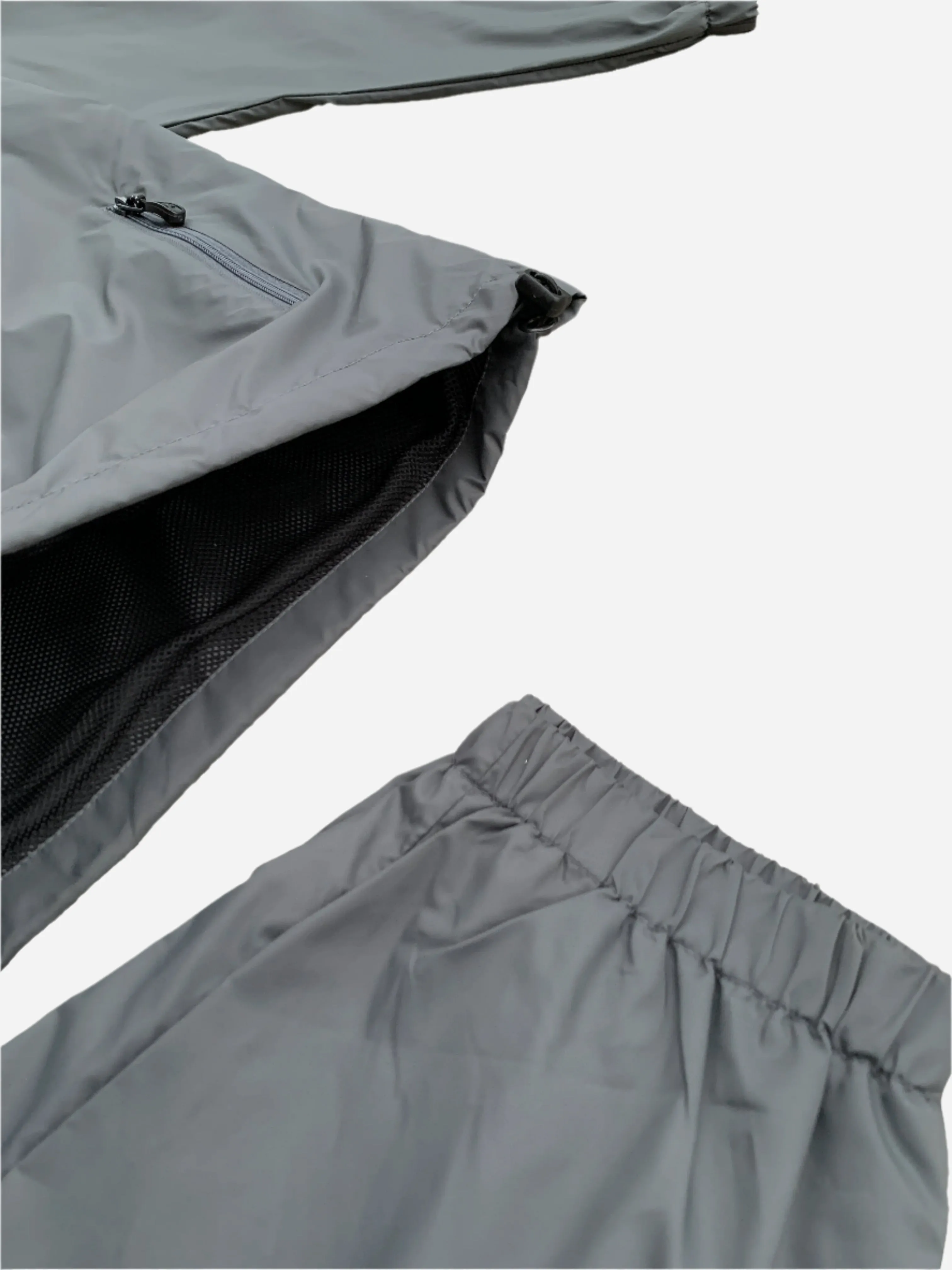 Men’s 2-Piece light Tracksuit Windbreaker Set Jogger Sauna GYM Set with Mesh Lining
