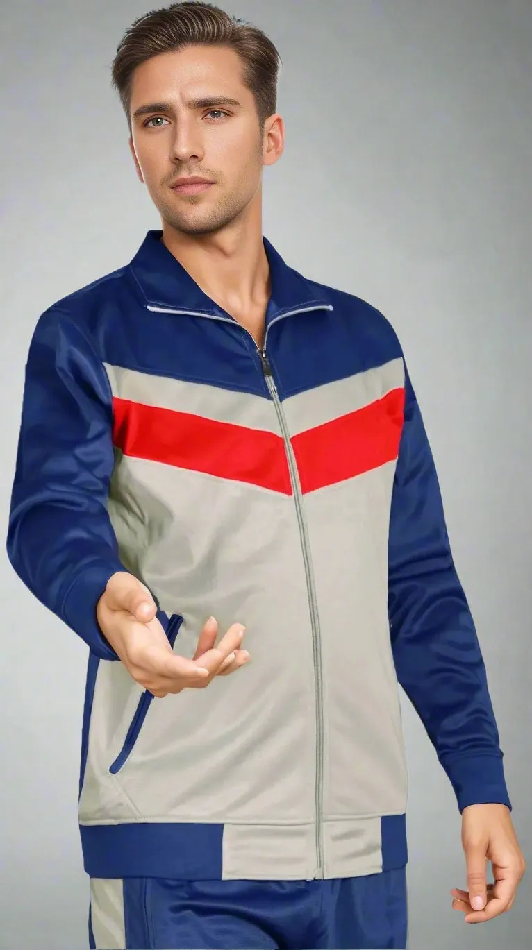 Men's Active Daily wear Tracksuit Jogger Track Jacket & Track Pants Jogging Suit