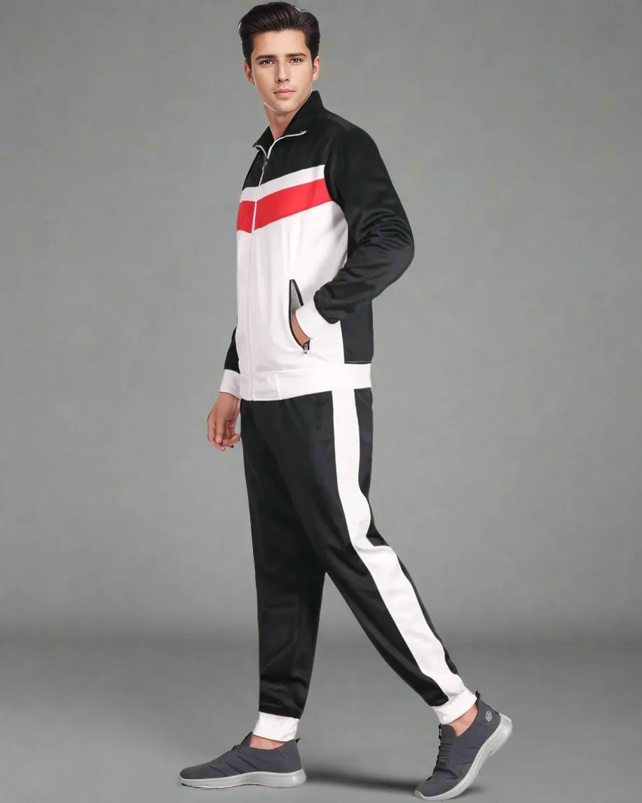 Men's Active Daily wear Tracksuit Jogger Track Jacket & Track Pants Jogging Suit