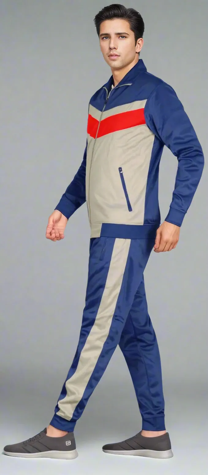 Men's Active Daily wear Tracksuit Jogger Track Jacket & Track Pants Jogging Suit